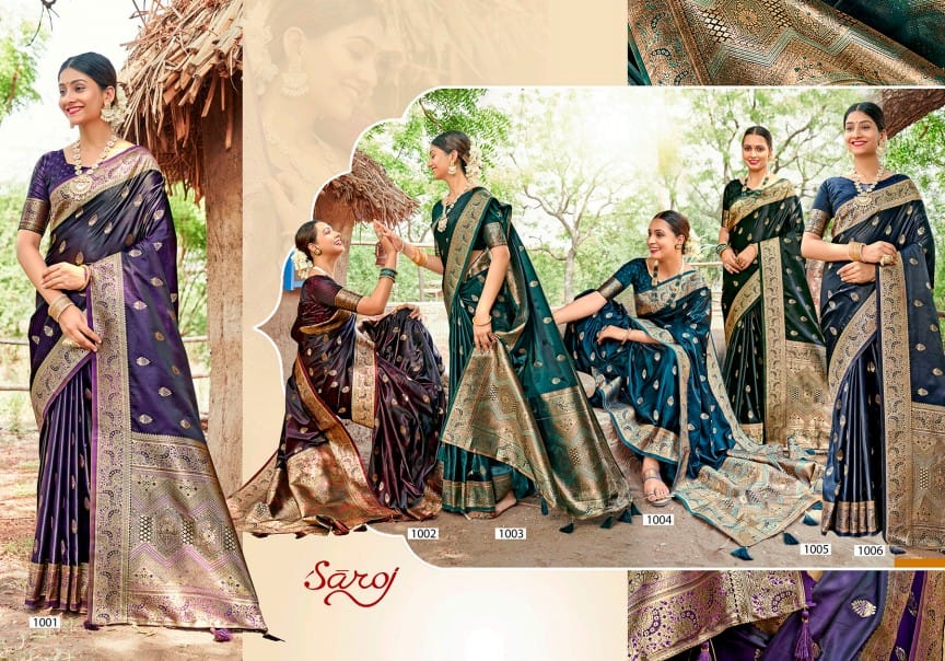 Royal Queen Vol 13 By Saroj Designer Soft Satin Silk Sarees Wholesale Online
